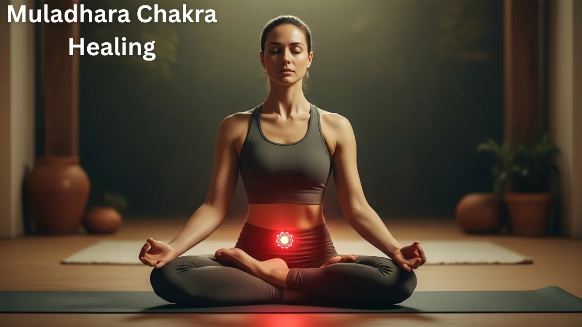 Muladhara Chakra healing through yoga for grounding, stability, and spiritual growth