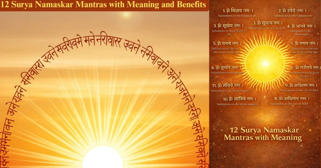 12 Surya Namaskar Mantras with Meaning and Benefits