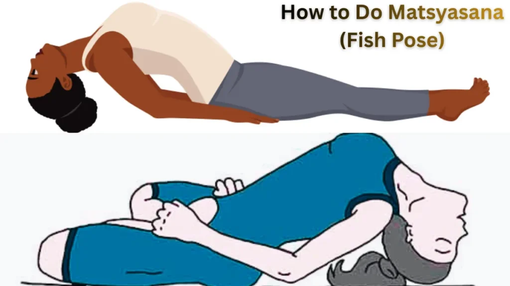 Person performing Matsyasana fish pose yoga correctly with lifted chest and relaxed breathing