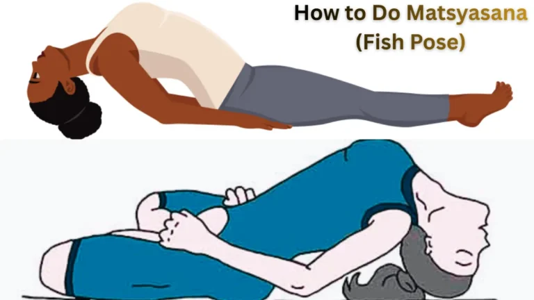 Person performing Matsyasana fish pose yoga correctly with lifted chest and relaxed breathing